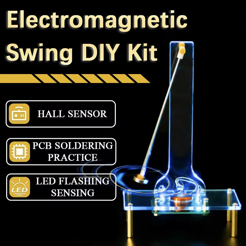 DIY Electronic Swing Experiment Kit Electromagnetic Swing Induction DIY Soldering Assembly Practice Loose Parts