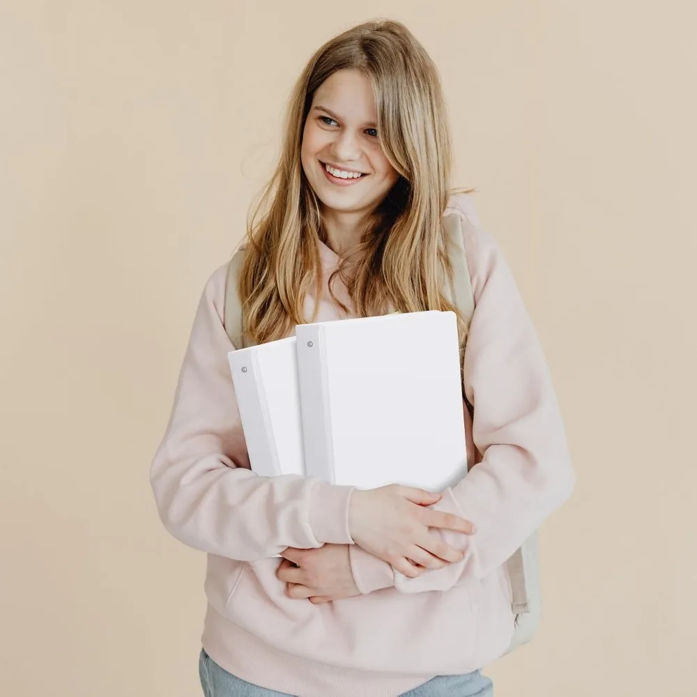 Round Ring Binders 1.5 Inch, Clear View Covers, Holds 300 Sheets, US Letter Size, 12 Pack Bundle