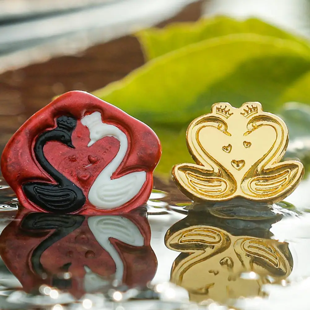 DIY portabel bentuk malaikat kecil hadiah kartu segel cap kepala perlengkapan kantor