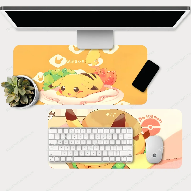 Anime P-Pikachu Character Mousepad Gaming Mouse pad Gamer Pc Accessories Deskmat Keyboard Mat Desk Protector Mause Pads