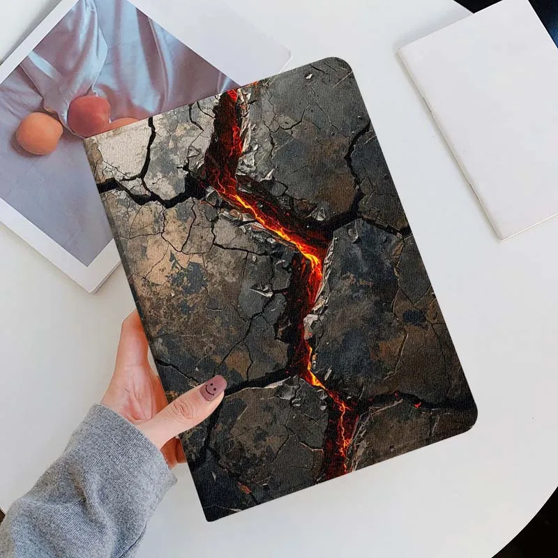 Glowing Lava Luxurious For iPad Pro Mini Air 1 2 3 4 5 6 7 10 11 th 8 9 gen 11 M4 M5 Foldable Tablet Case Cover