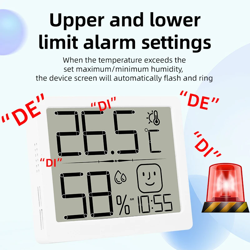 Digital Temperature and Humidity Meter Sensor Mini Indoor Home Baby Room Thermomete Counting Display Clock Weather Station