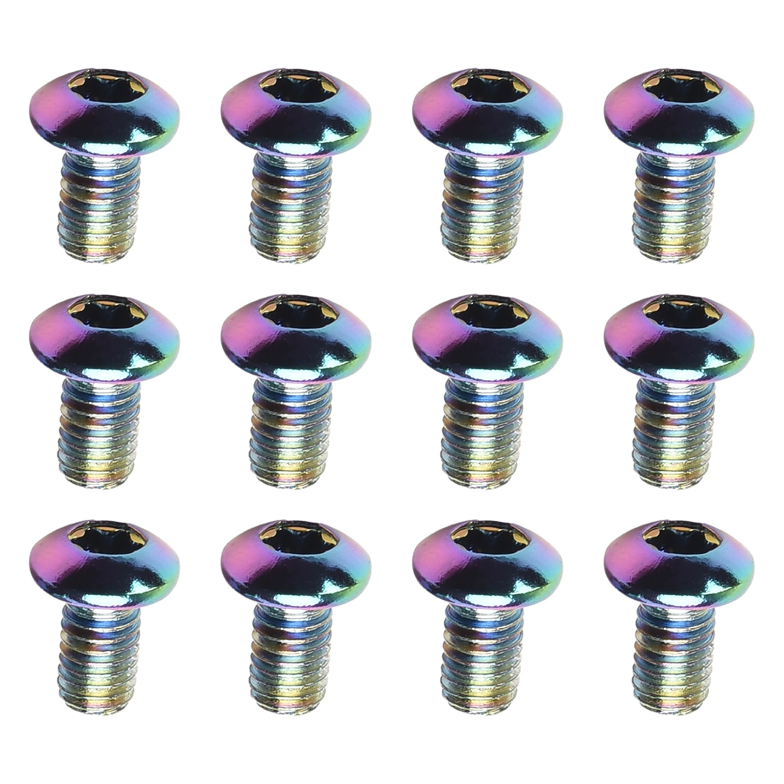 Bolts Nut Screw PRO Oil Slick Stainless Screws Stainless Steel Colorful M5 X 10mm 12 Pack Bicycle High Quality