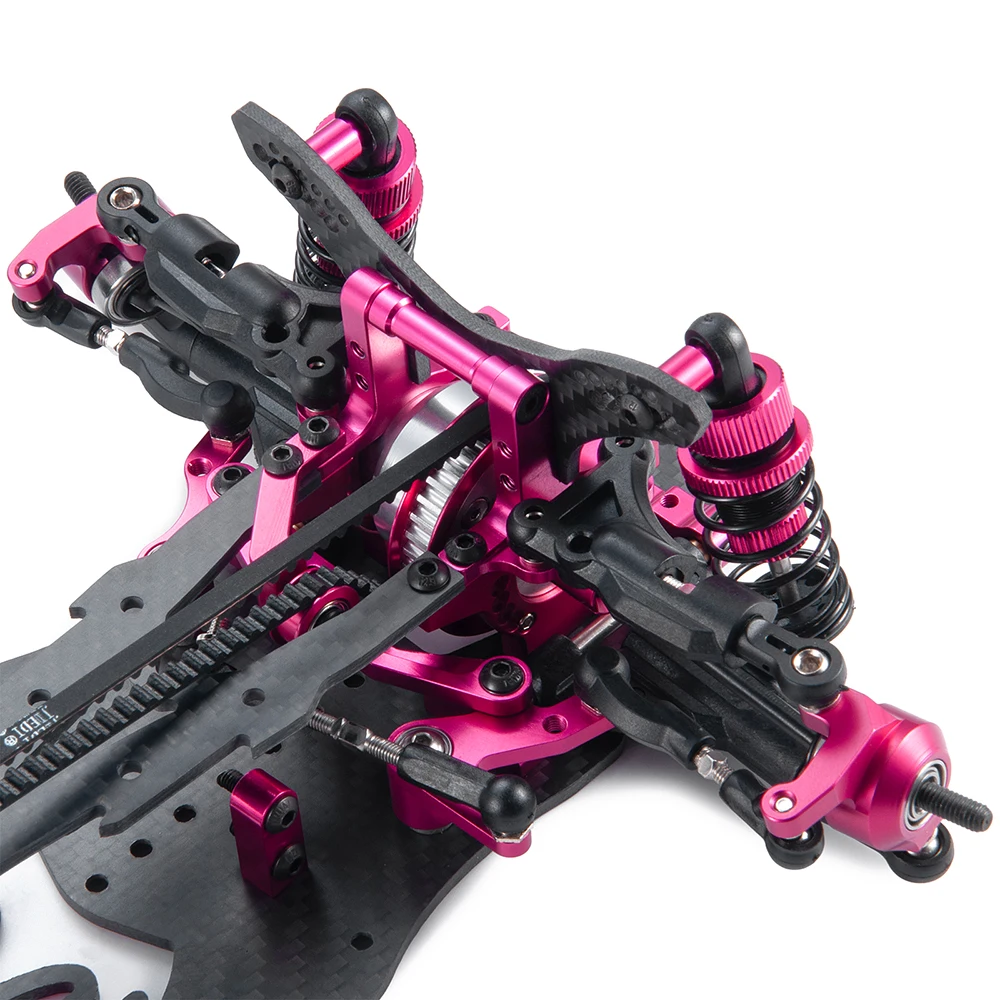 YEAHRUN Frame Chassis Kit Remodel Belt Drive Wheels Shock Absorbers For 3Racing Sakura D4 AWD 4WD 1/10 RC Drift Car Parts