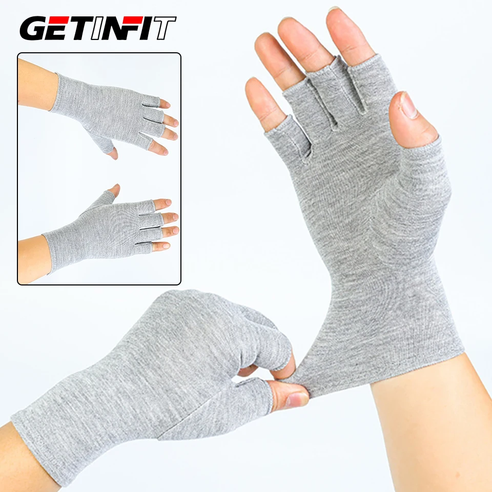 GETINFIT 1Pair Half Finger Pressure Gloves High Elasticity Comfortable Package Pressurization Outdoor Mountain Climbing Cycling
