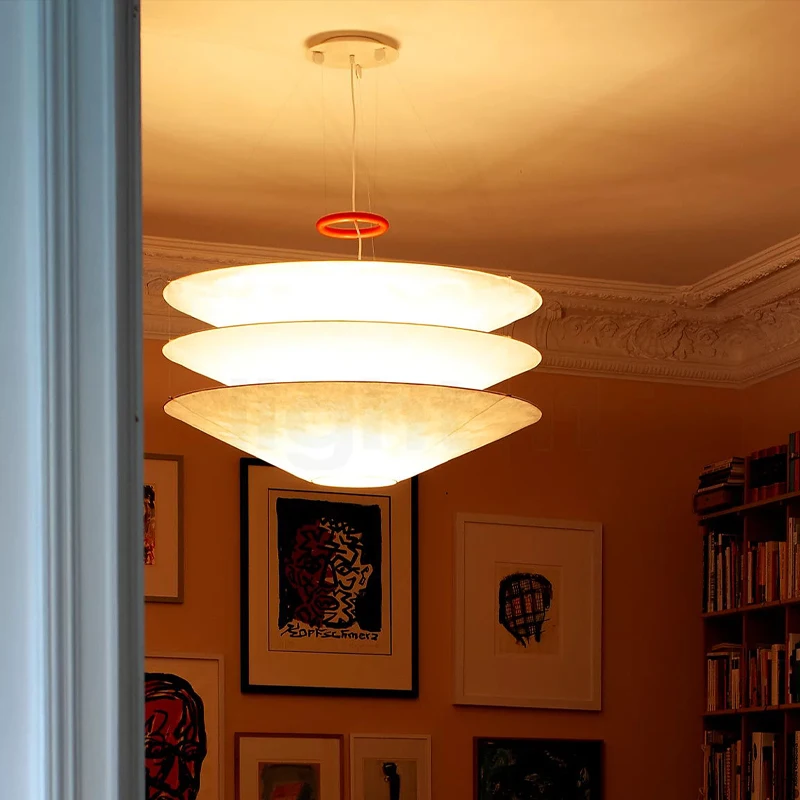 Japanese Dupont Paper Pendant Lamp Nordic Tyvek Paper Chandelier Living Room Bar  Bedroom Loft Dining Hanging Light Home Decor