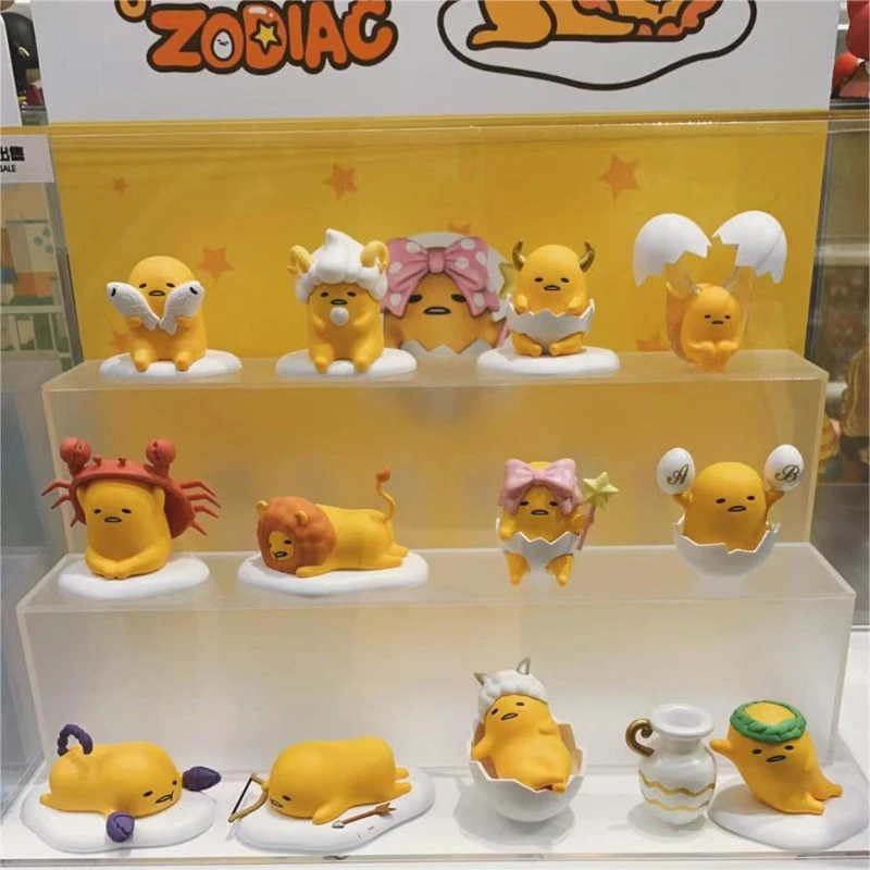 Anime gudetama žloutek líný vajíčka  zvěrokruh řada úkon cifra hraček panenek narozeniny dárky pro děti sbírání plocha okrasa