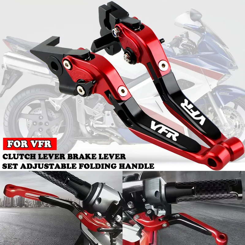 Folding Brake Clutch Levers For VFR800 VFR800F VFR750/750S SABRE VTR1000F Motorcycle CNC Handles Extendable Adjustable