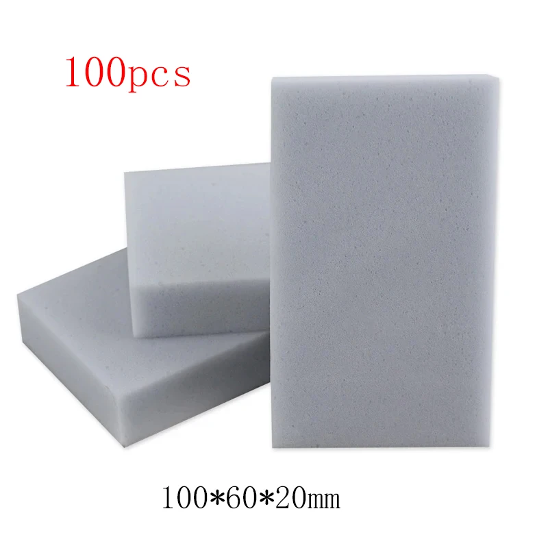 100pcs High Quality Grey Magic Melamine Sponges Dish Brush Cleaner Cleaning Sponge reusable dishwasher Bathroom Kitchen Office