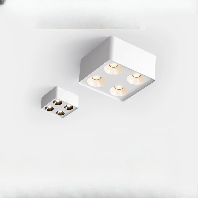 

Square cob surface mounted spotlight grille light anti-glare technology double head led gall light downlight intelligent