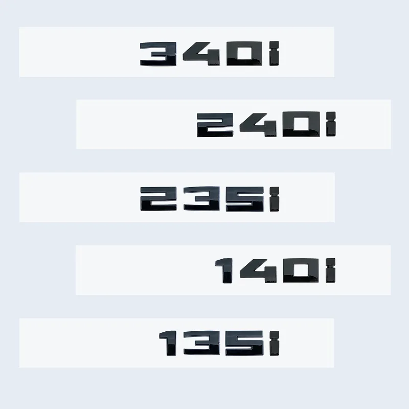 

New Glossy Black 3D Number Letters M340i M240i M235i M140i M135i Emblem for F30 F31 F35 F40 F46 G42 G20 Car Trunk Decals Sticker