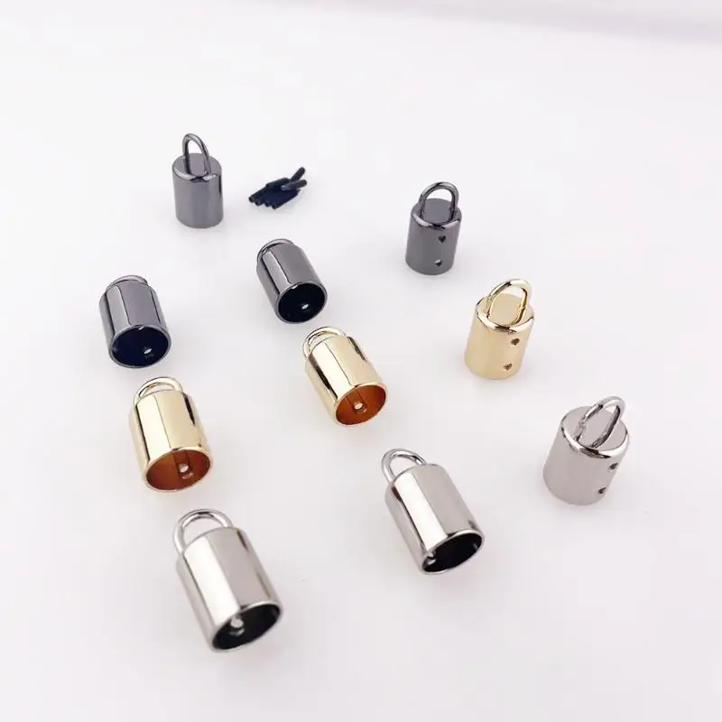 10Pcs 14mm Bag Metal Buckles Handbag Strap Tassel Cap Clasp Hook Connector Hanger Rope Cord Lock DIY Hardware Accessories
