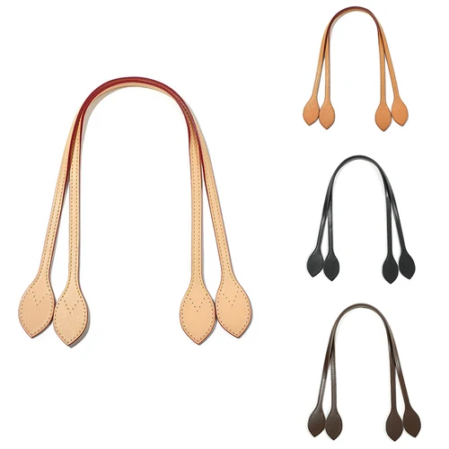 Correa de cuero curtido vegetal de 60CM, correas de hombro, tira de cinturón de cuero genuino, repuesto para bolso de mujer, asa para mochila