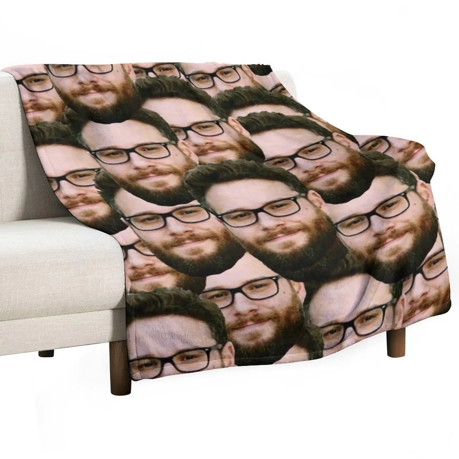 بطانية رمي رؤوس سيث روجين لسرير المصممين، بطانيات قطبية هدية شخصية عصرية #1