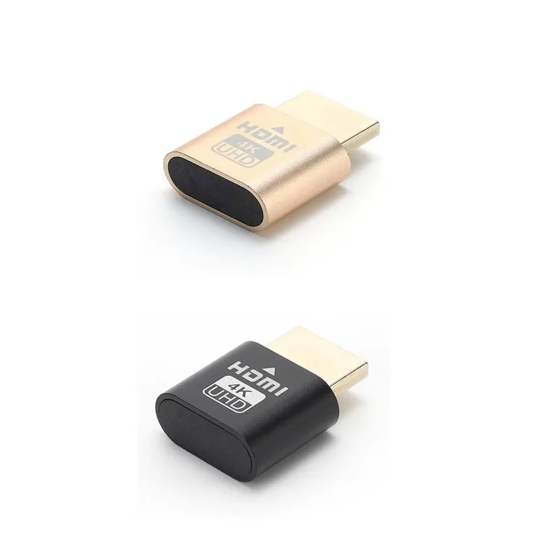 1/2/3/4Pcs HDMI EDID Emulator Adapter Dummy Plug Display Passthrough Eliminated Emulator Virtual Monitor 4K For PC Laptop