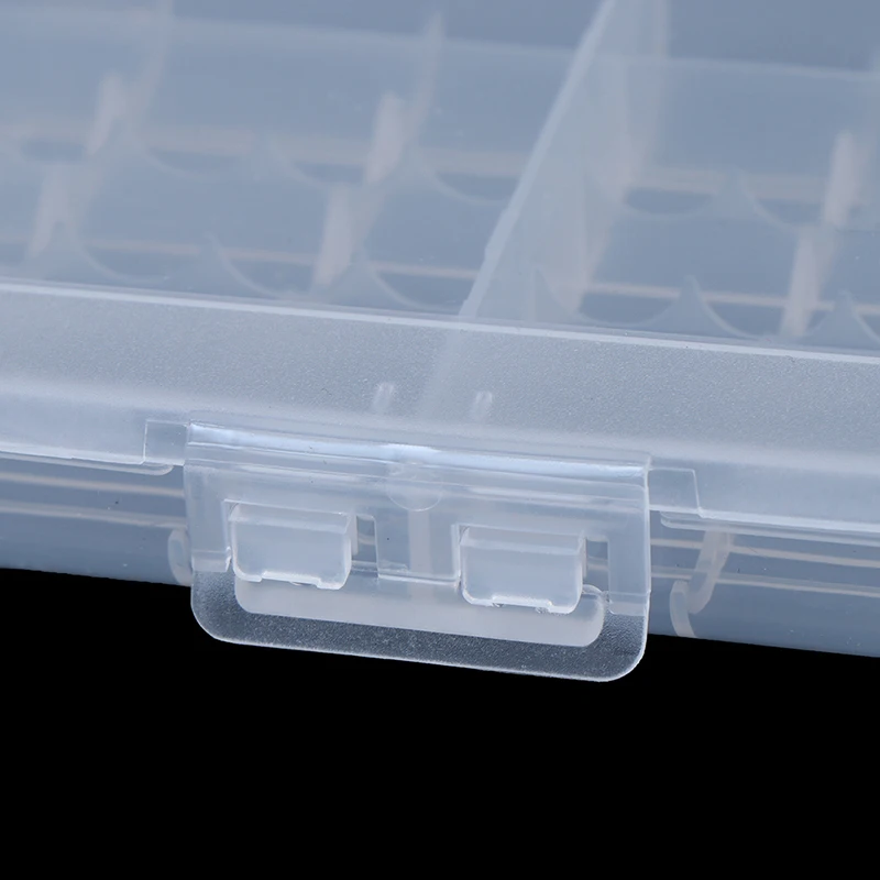 Transparent Battery Storage Case Holder Hard Plastic Case  Storage Battery Box For 10 X AA Or 14 X AAA Battery