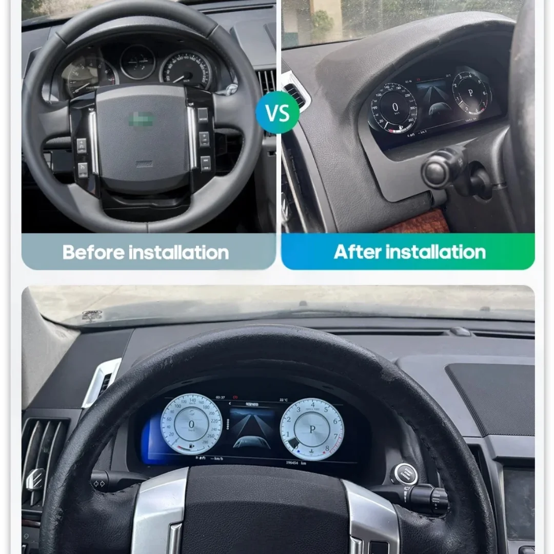 12.3“LCD Speedometer Linux Car Dashboard For Land Rover Freelander 2 2007-2015 Digital Cluster Virtual Cockpit Instrument Panel