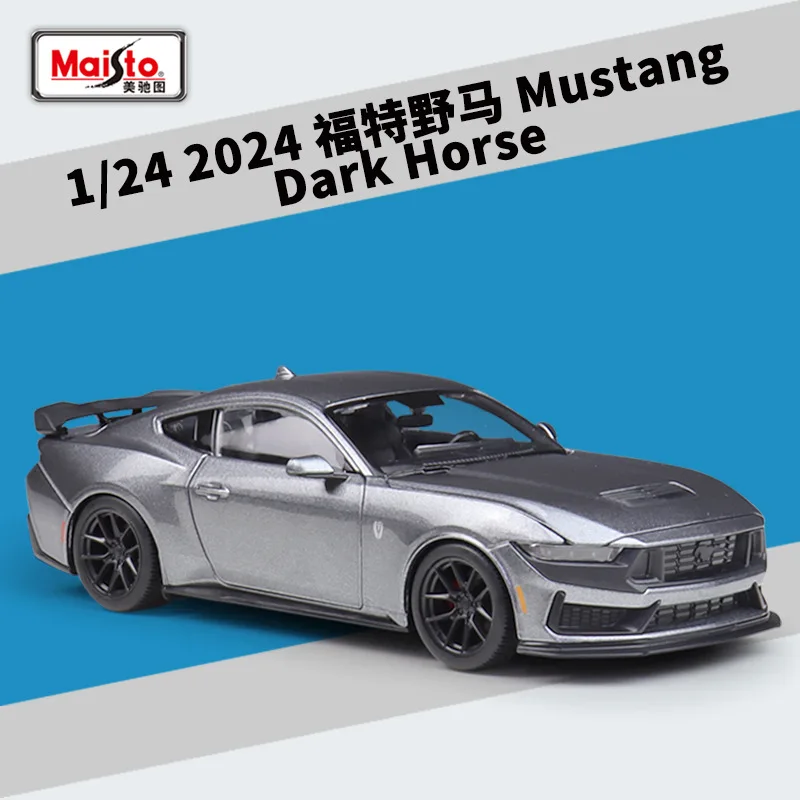 1:24 Mustang Dark Horse 2024 Alloy Sports Car Model Diecast Metal Muscle Vehicles Car Model Simulation Collection Kids Toys Gift