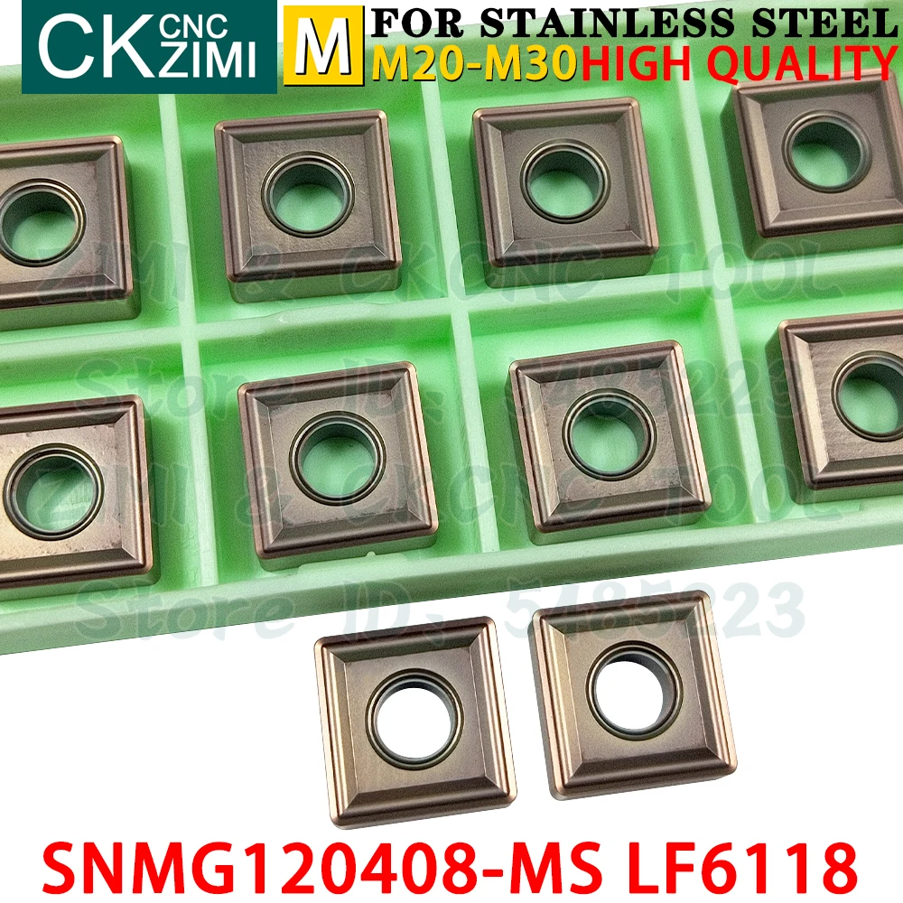 SNMG120408-MS LF6118 SNMG 120408 MS LF6118 Carbide Inserts External Turning Inserts Tools CNC Metal Lathe Turning Cutting Tools
