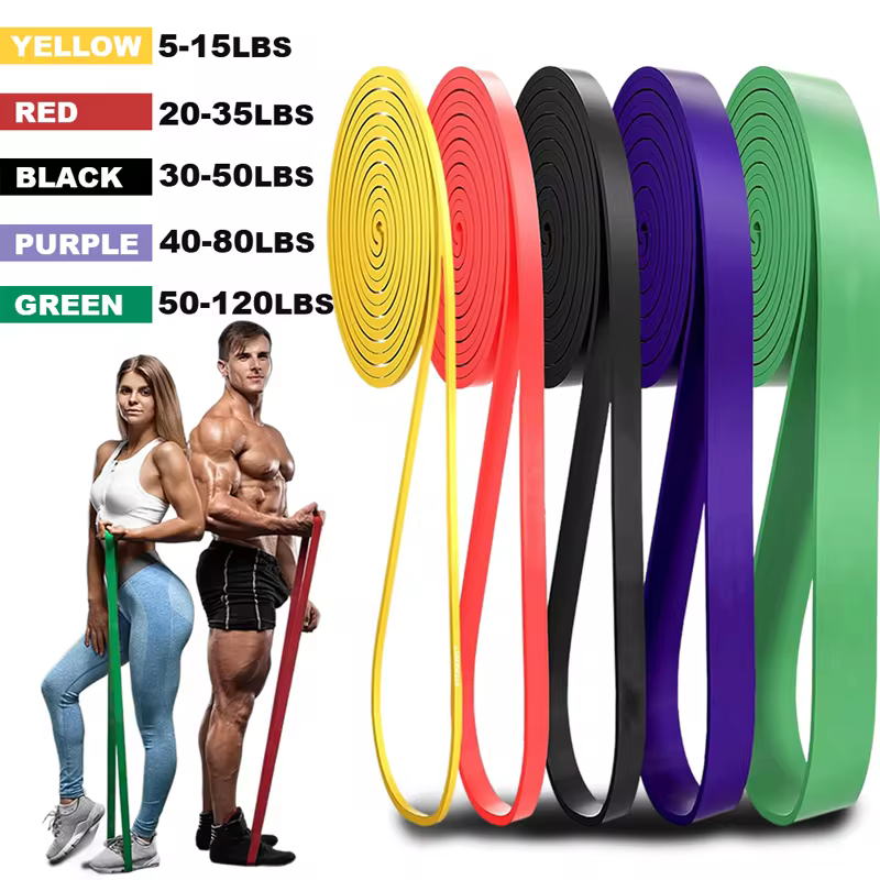 Banda de resistencia para Fitness de 5 ~ 120 libras, entrenamiento de agilidad de boxeo, equipo de gimnasio, accesorios de Yoga y Pilates, banda de goma para gimnasio en casa