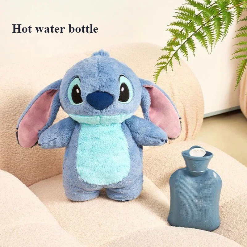 Star and Stitch Disney Anime Character Doll Hot Water Bottle Kawaii Home Water Filled Hand Warmer Christmas Gift for Girlfriend