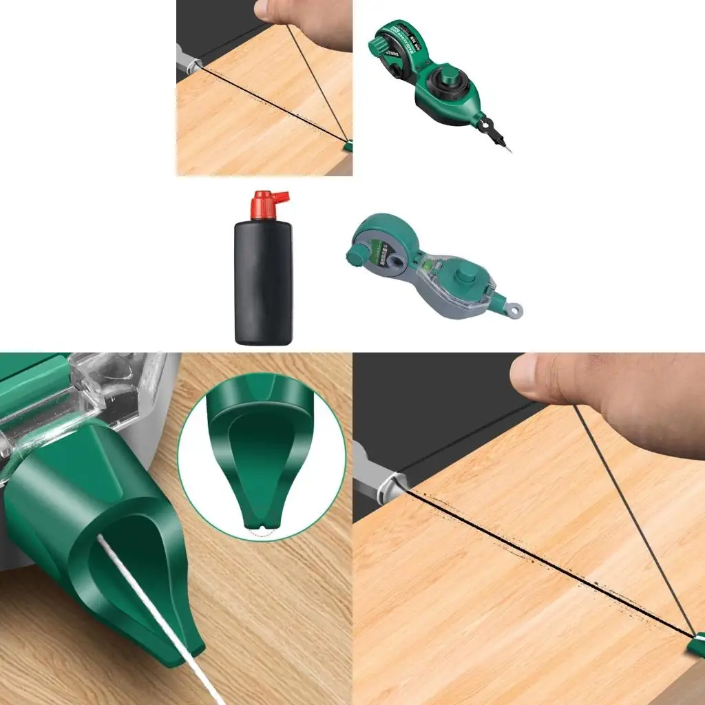 Manual Marker Reel Tool with Easy to Handle Scriber Line Marker Tool Woodworking for Carpentry & Construction