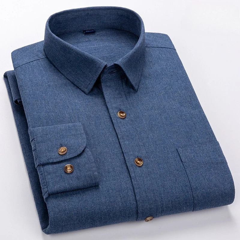 Pure Cotton Men's Plaid Shirt Long Sleeve Regular Fit Men Casual Oversized Shirt Leisure Autumn Male Blouse New Plus Size