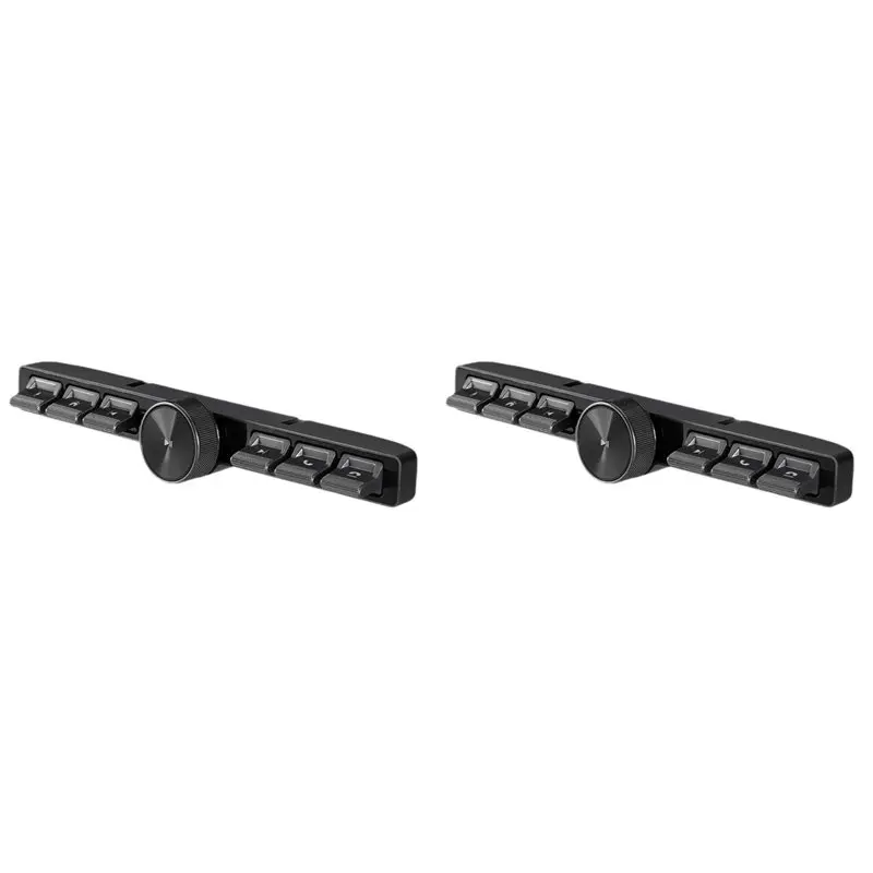 2X Wireless Multimedia Remote Control 7 Keys LED Car Controller Volume Adjuster Answer For Multimedia Navigation Player