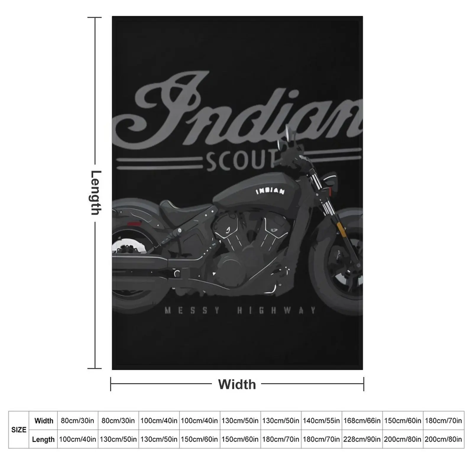 Indian Scout Messy Highway Throw Blanket Winter beds Blankets For Baby Blankets