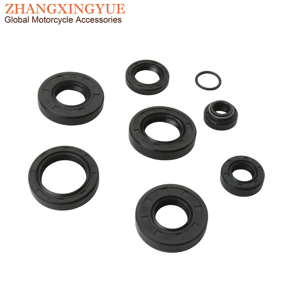 8pc Engine Oil Seal Assy For Rieju Drac 50 MRT50 MRX RR RRX Enduro RS1 RS2 RS3 SMX SM Spike 2 Tango 50cc LC 2T AM6