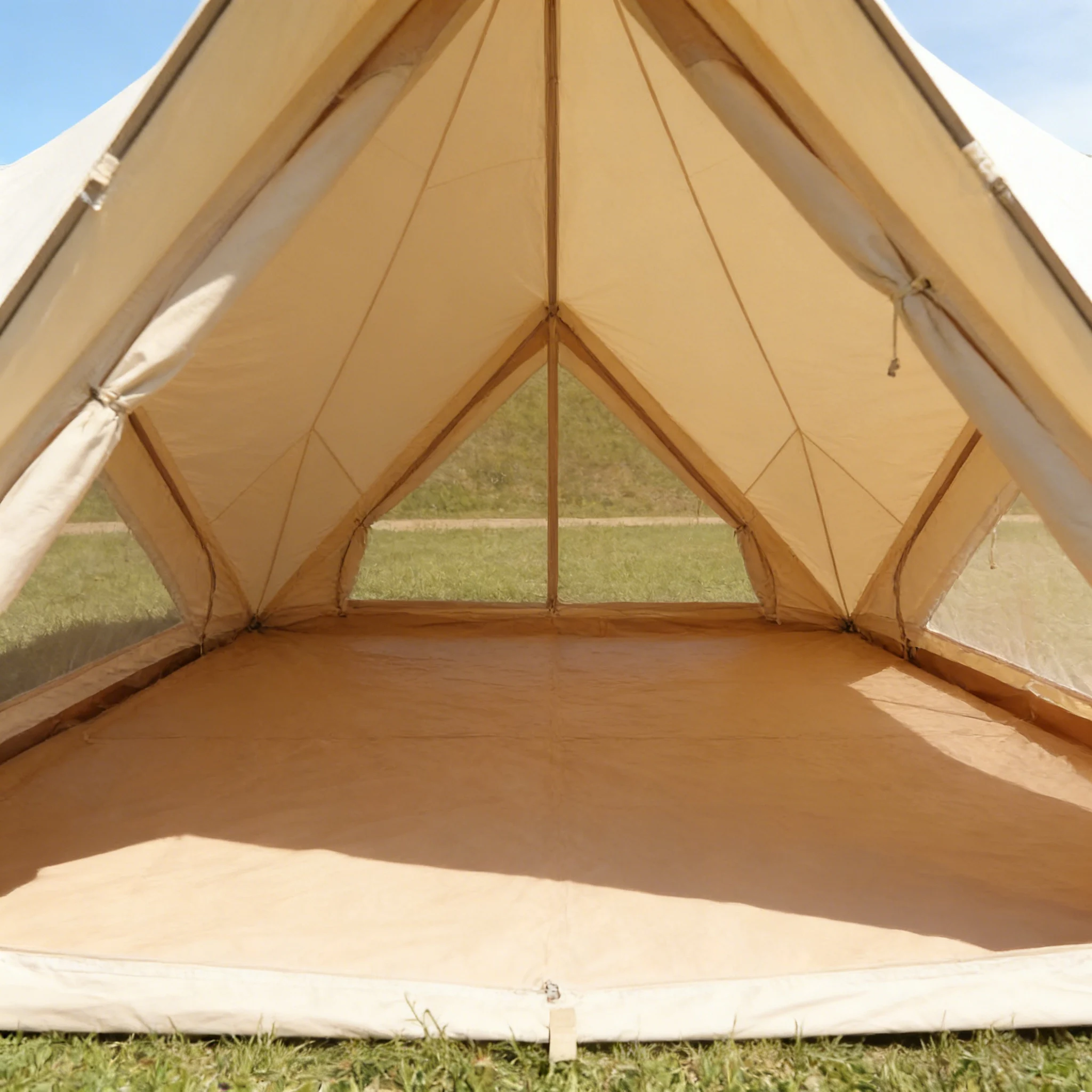 Luxury Aluminum Pyramid Treehouse Tent with Canvas for Four-Season Glamping and Unique Forest Canopy Sleeping Experience