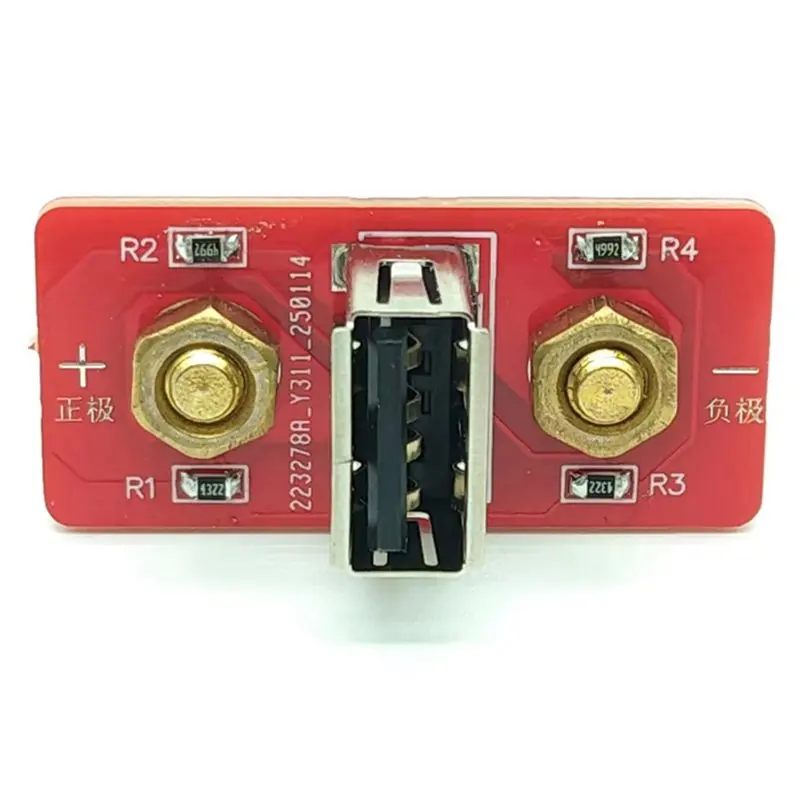 AA73 2X USB منفذ مع 19.05 مللي متر مسافة الموز التوصيل تيار مستمر امدادات الطاقة إلى USB 5 فولت مخرج التوصيل شحن الهاتف الاختبار الحالي