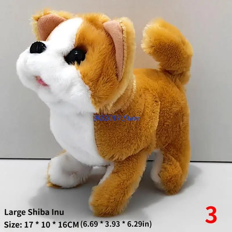 لعبة الكلب الأليف الكهربائية التفاعلية Q0KB مع حركة واقعية، دمية قطيفة ناعمة