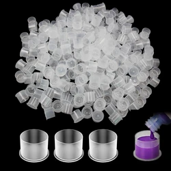 Bouchons d'encre de tatouage en plastique, 1000 pièces, 11mm, 14mm, 17mm, 20mm, transparent, autoportant, pour Pigment