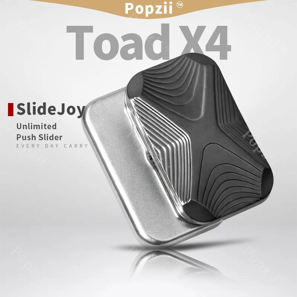 

ToadX4 Zirconium Black Fidget Slider: Бесконечный Слайдер для Пальцев, Игрушка-Антистресс для Взрослых, Трюки с Пальцами, EDC-Игрушка для Декомпрессии