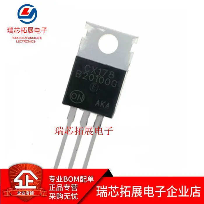 

30pcs original new B20100G MBR20100CTTO220 Schottky diode 20A 100V