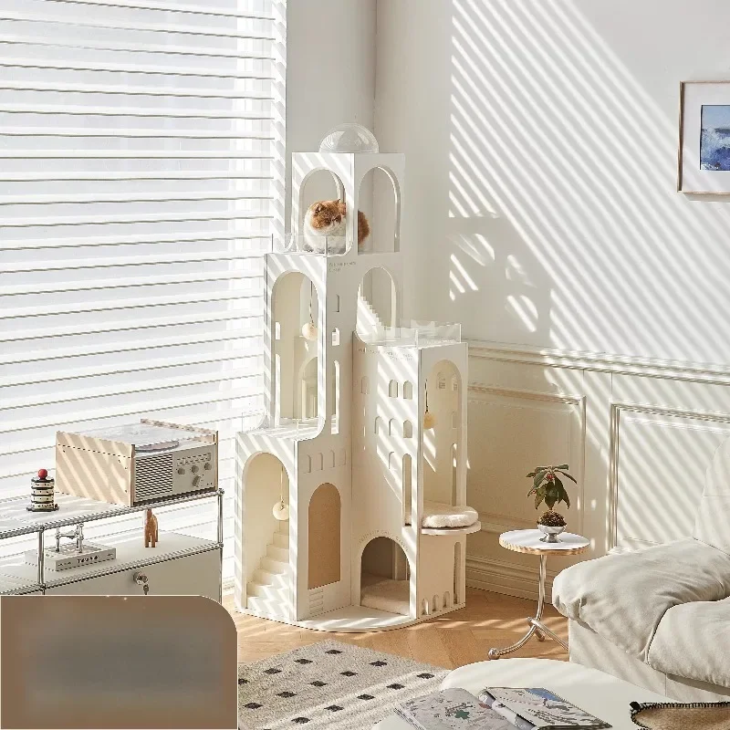 dream castle design sense corner cat nest largehigh value human cat shared villa cat climbing frame
