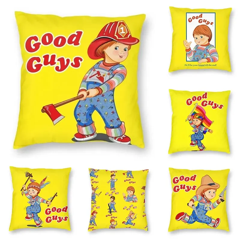 40/45/50cm Chucky Horror Throw Pillowcases Decorative Home Square Pillow Covers Set Cushion Case for Living Room Sofa Bedroom