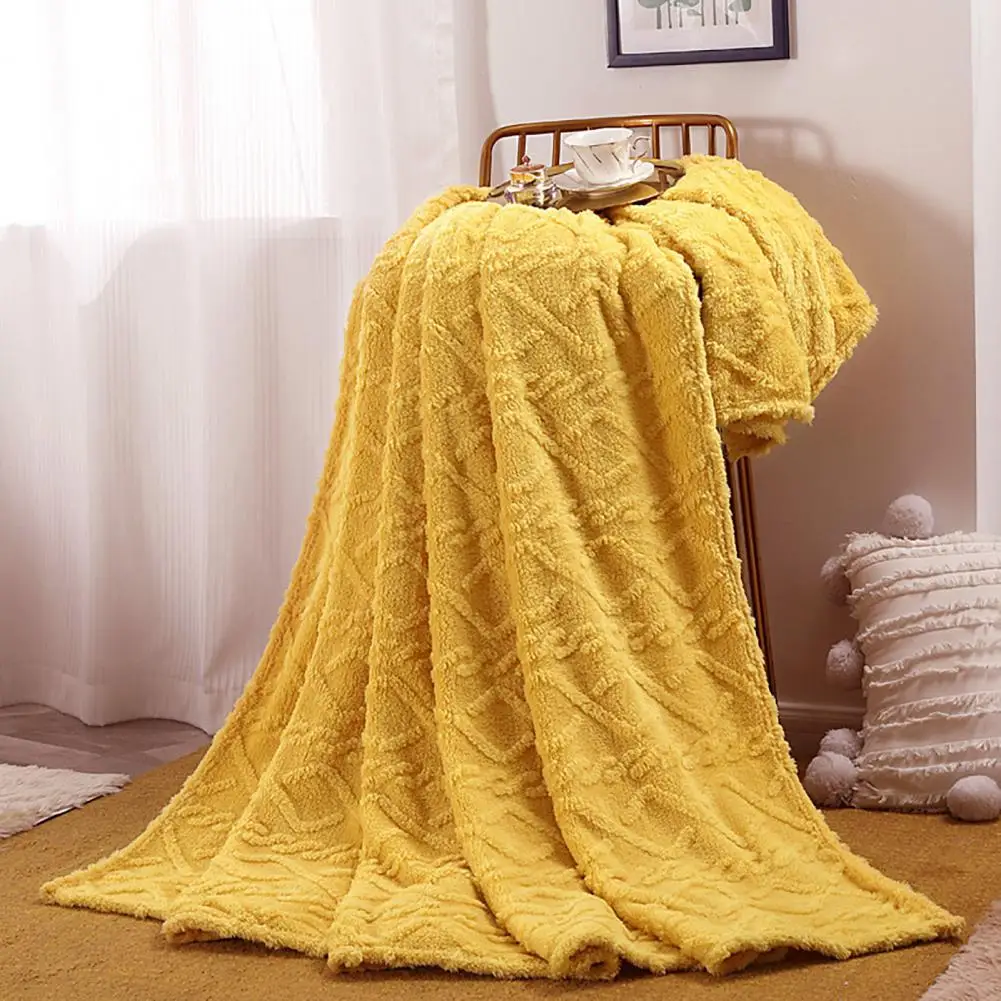 Sofa Throw Blanket Super Soft Warm Solid Color Wear Resistant Blanket Non-Fading Machine Washable Bedding Blanket 겨울 담요