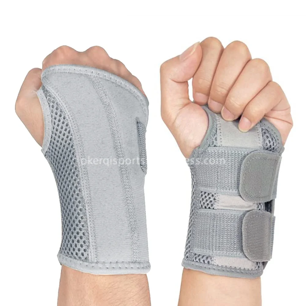 Adjustable Soft Wristbands Protector for Fitnes Gym Accessories Metal Wrist Splint Injury Pain Relief Carpal Tunnel Wrist Brace