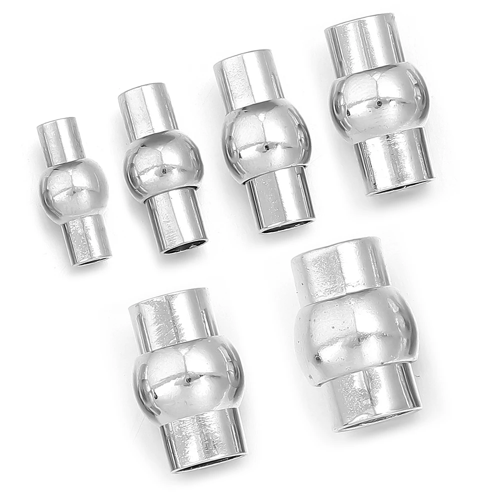 10 teile/los Starke Magnetische Verschlüsse Ball Magnet End Verschluss Lederband Verschlüsse Anschlüsse Für DIY Schmuck Machen Armbänder Halskette