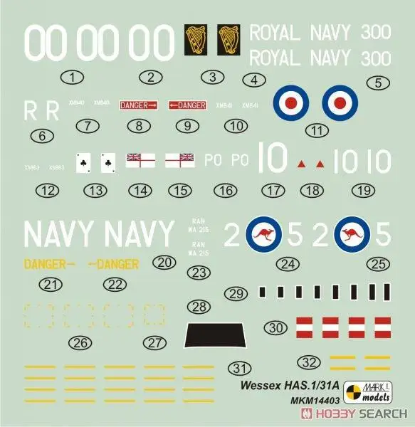 Mark.I Models MKM14403 1/144 Westland Wessex HAS.1/HAS.31A Model Kit