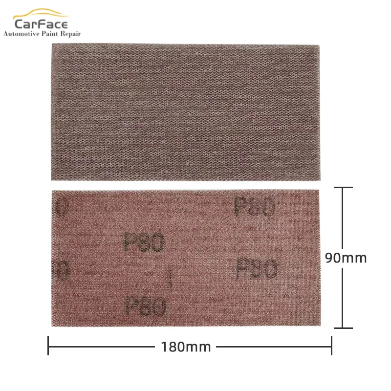 

10 PCS 180*90mm Sandpaper Auto Net Mesh Sanding Discs Sheets Dust Free Anti-blocking 80-400 Grits Hook Loop For Car Wood Sanding