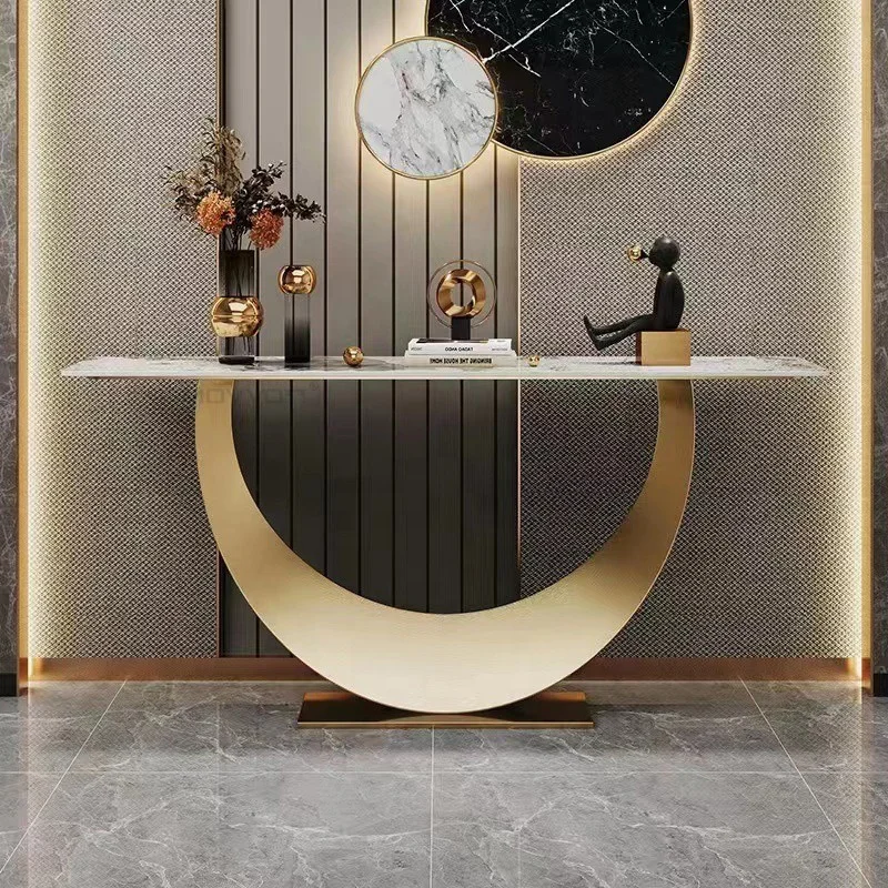 Modern style new console table with sturdy steel base