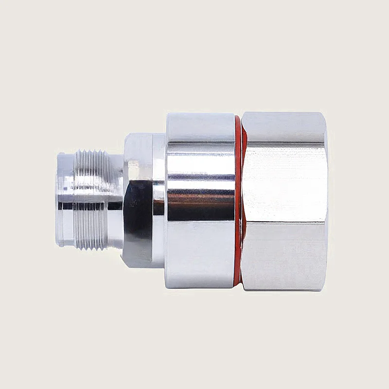 1PCS/LOT Connector Mini DIN 4.3-10 Female jack Clamp for 7/8 50-22 Feeder corrugated Cable Adapter