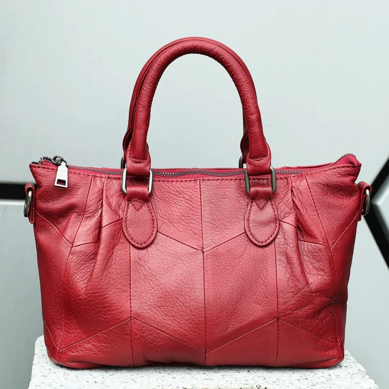 

Women Genuine Leather Handbags Tote Bags For Women Sac a Main Ladies Shoulder Messenger Crossbody Bag Ladies Top Handle Bags