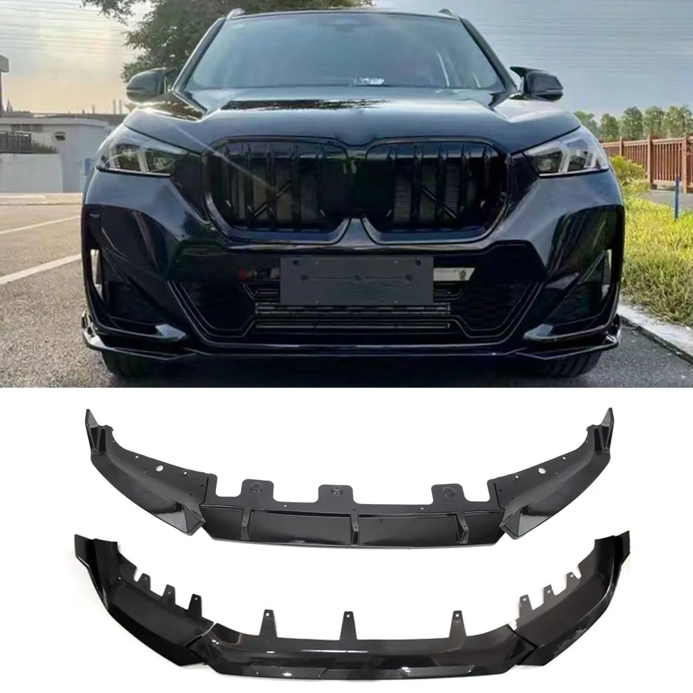 Three Stage Front Lip Splitter Spoiler Side Lower Splitters Body Kit For BMW X1 U11 2023