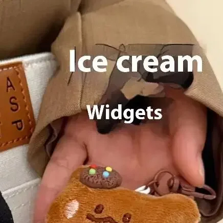 귀여운 만화 아이스크림 동물 플러시 키체인 카와이 강아지 토끼 곰 인형 펜던트 장난감 키링 백팩 장식 선물