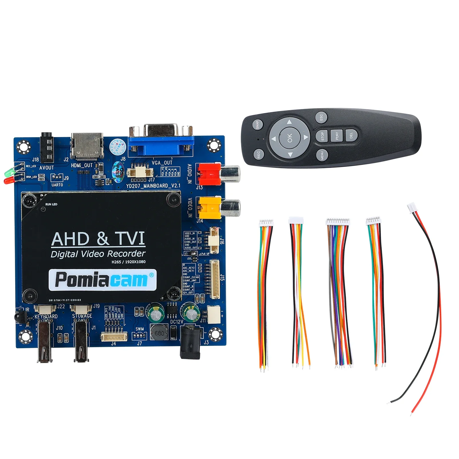 5 uds PCB DVR + 5 uds botón, placa MINI DVR módulo de grabadora de vídeo entrada de vídeo salida VGA HDMI CVBS