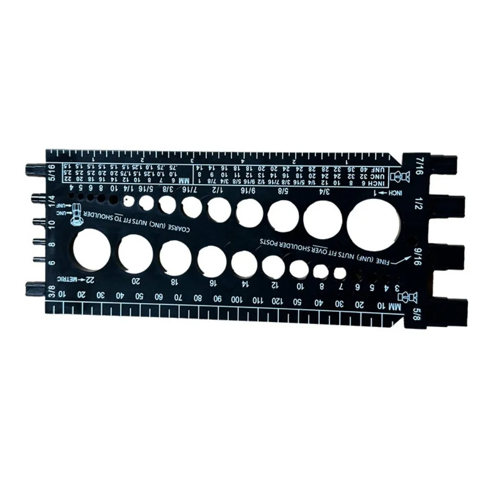 

Metric Size Nut Gauge Imperial Standard Portable Screw Size Measuring Ruler Inch Metric Thread Male Female Gauge Thread Checker